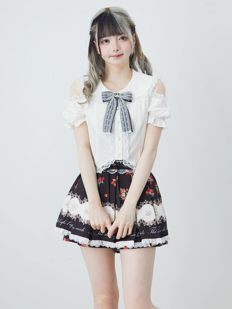 afternoon tea print スカパン - Ank Rouge(アンクルージュ)のショート