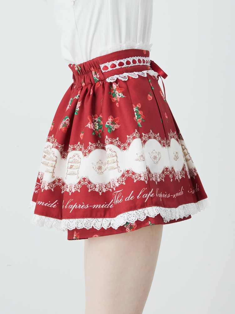 afternoon tea print スカパン - Ank Rouge(アンクルージュ)のショート
