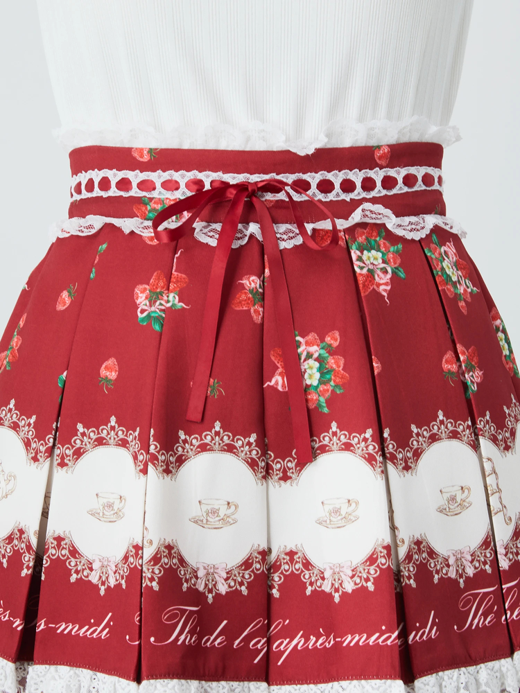 afternoon tea print スカパン - Ank Rouge(アンクルージュ)のショート