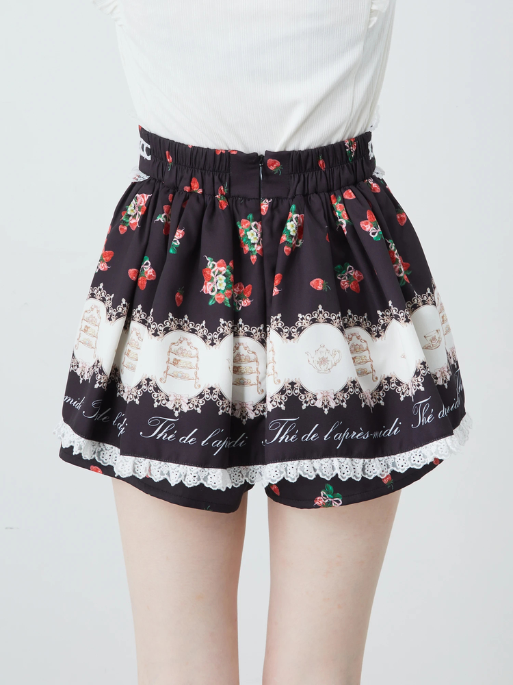 afternoon tea print スカパン - Ank Rouge(アンクルージュ)のショート