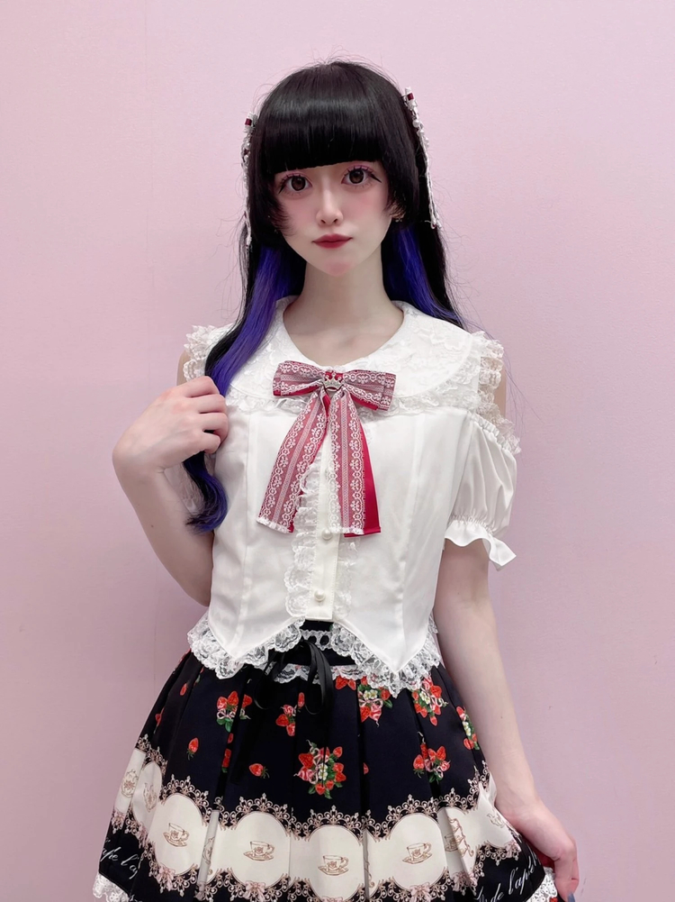 Ankrouge　afternoon tea print スカパン　ピンク afternoon tea print スカパン - Ank Rouge(アンクルージュ)の