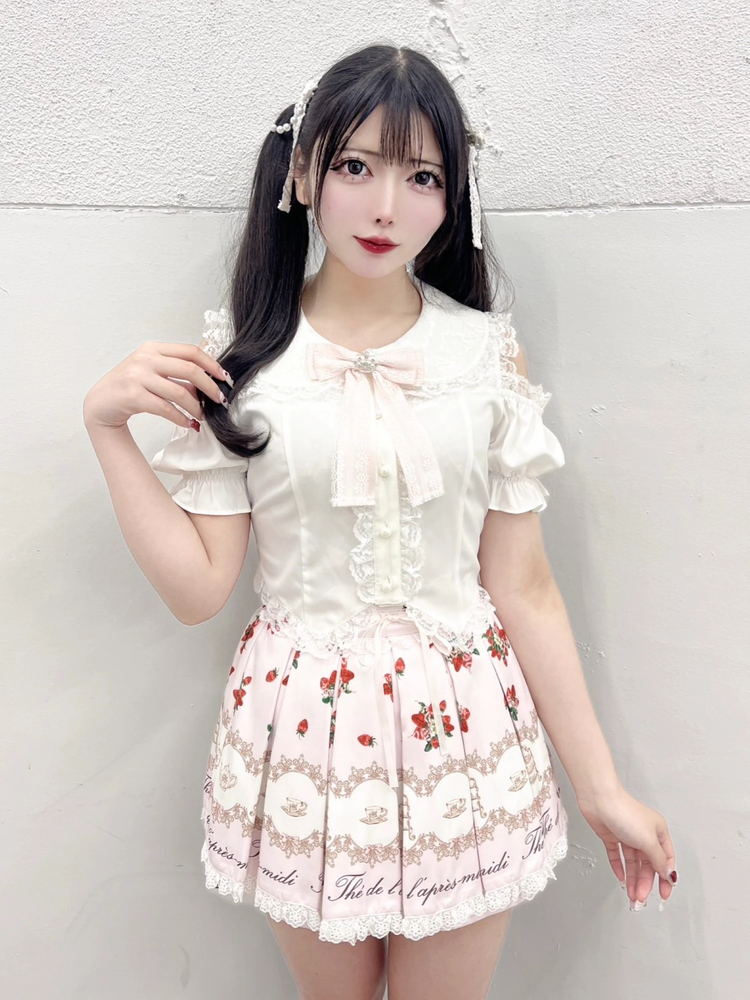afternoon tea print スカパン - Ank Rouge(アンクルージュ)のショート