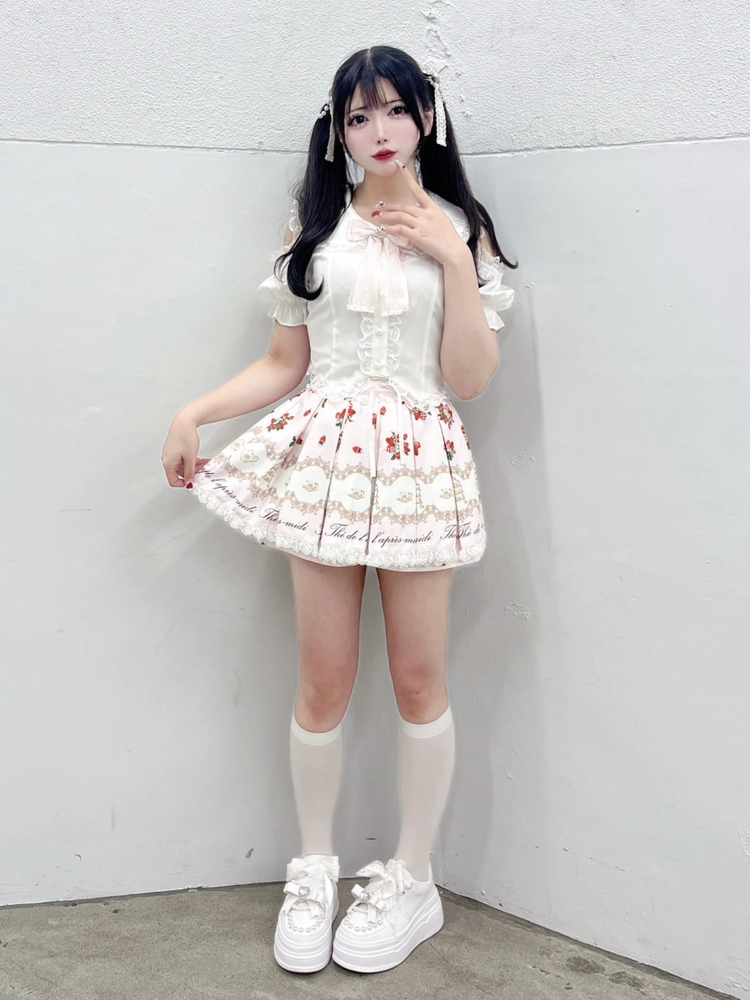 afternoon tea print スカパン - Ank Rouge(アンクルージュ)の