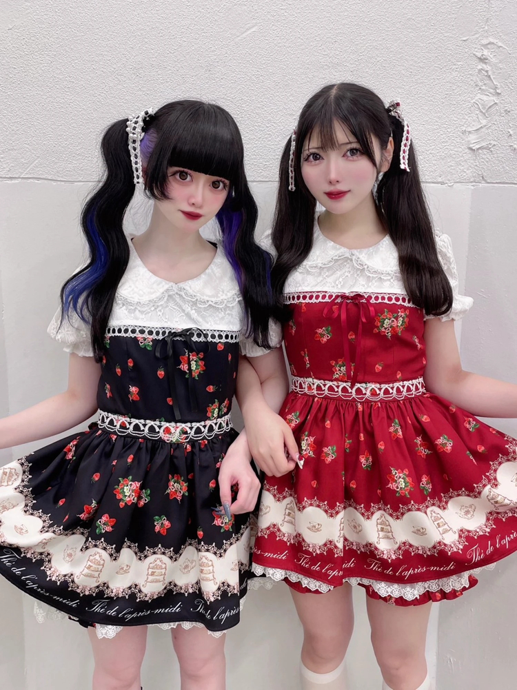 ワンピース Ank Rouge AFTERNOON TEA PRINT SET UP afternoon tea print set up - Ank Rouge(アンクルージュ)の