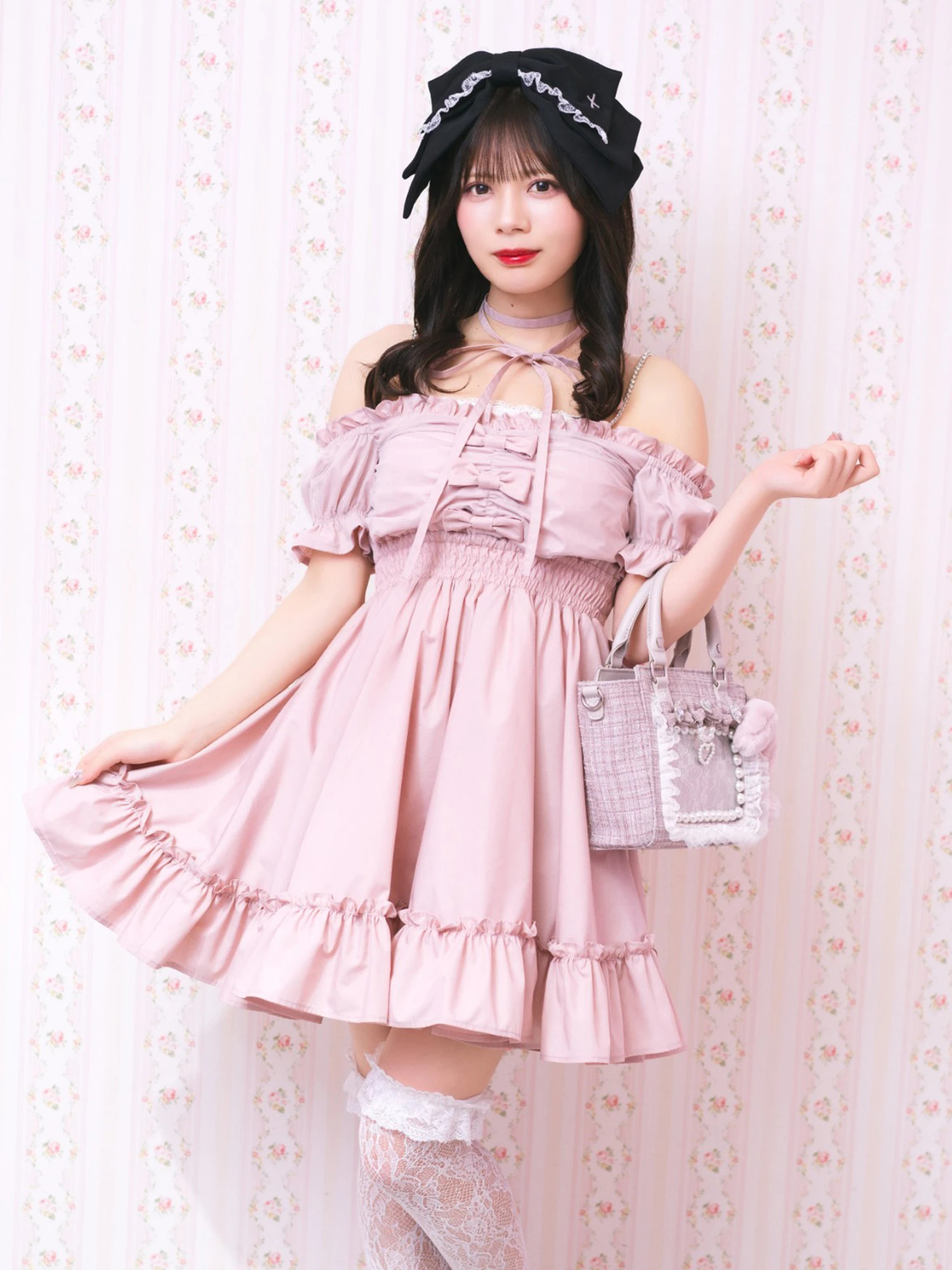 Ank Rouge オフショルドーリーワンピース おリボンオフショルドーリーワンピース - Ank Rouge(アン