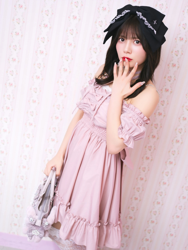 おリボンオフショルドーリーワンピース - Ank Rouge(アンクルージュ)の