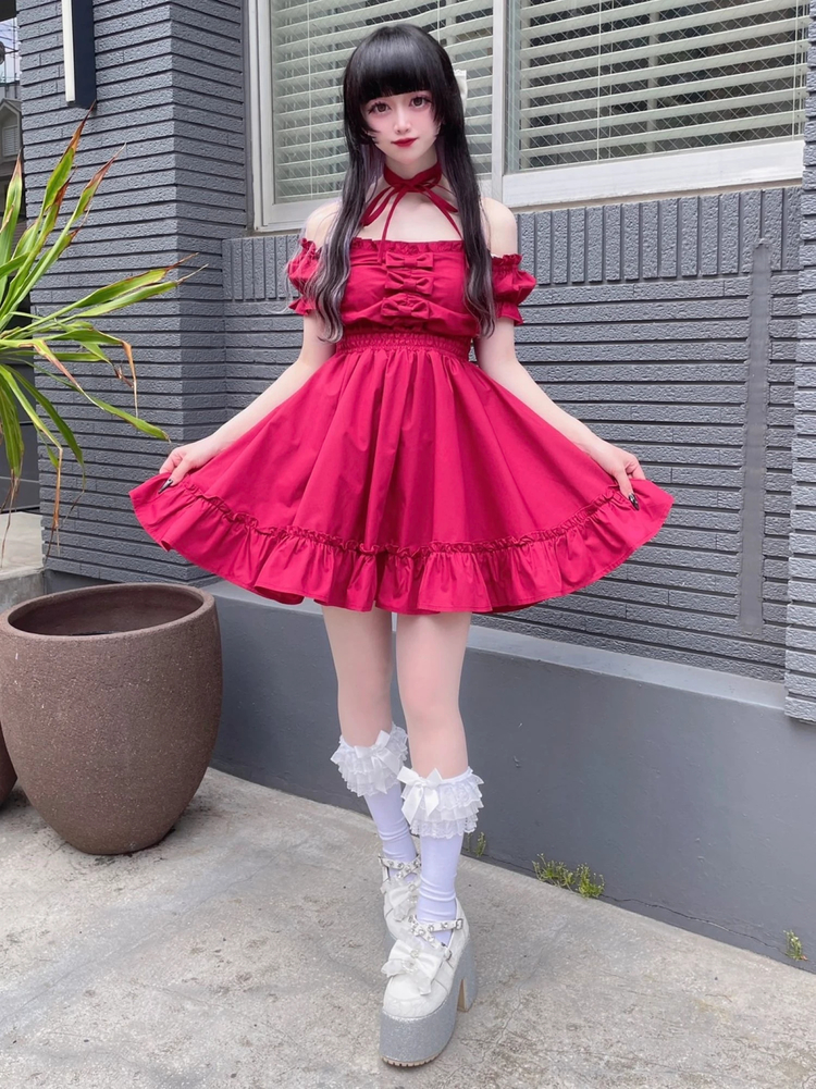 Ank Rouge オフショルドーリーワンピース オフショルドーリーワンピース - Ank Rouge(アンクルージュ)の
