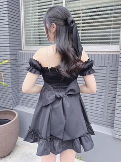 おリボンオフショルドーリーワンピース