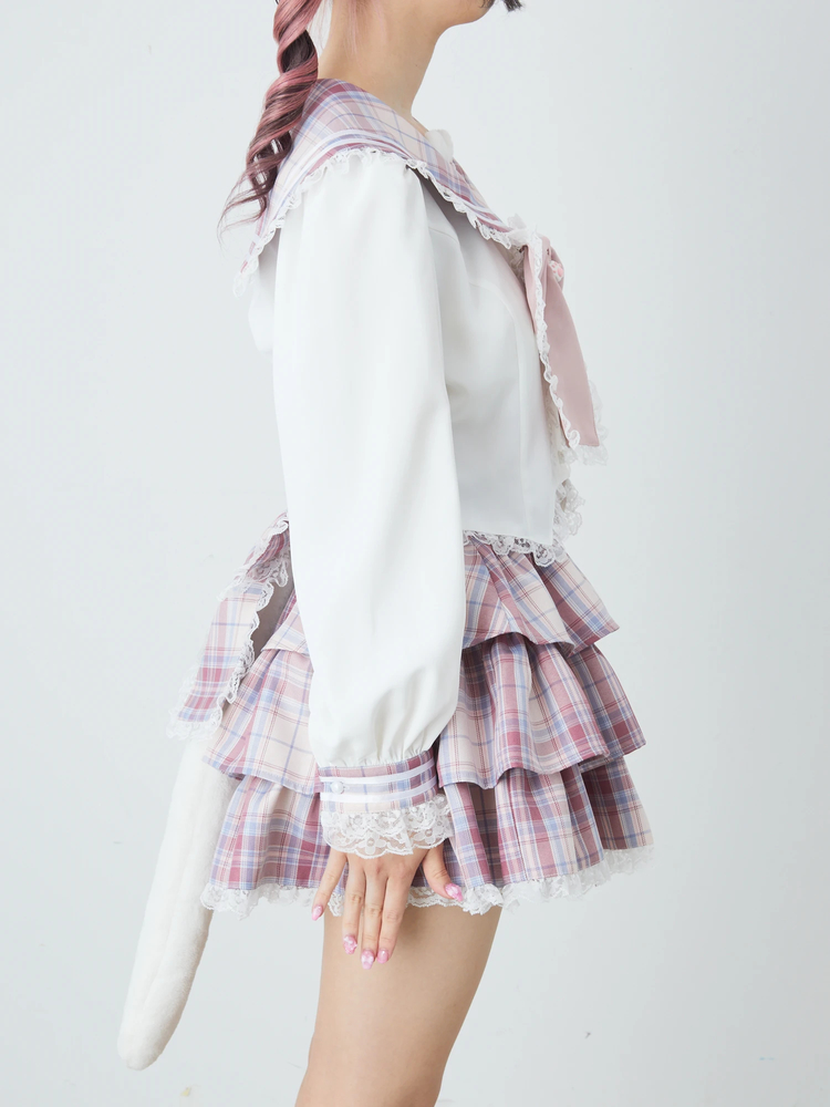 ネコのJK制服TOPS - Ank Rouge(アンクルージュ)のTシャツ・カットソー