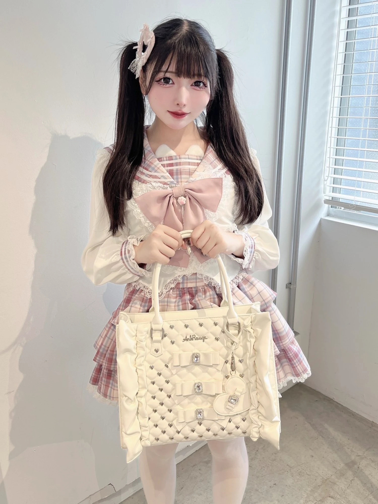 ネコのJK制服TOPS - Ank Rouge(アンクルージュ)のTシャツ