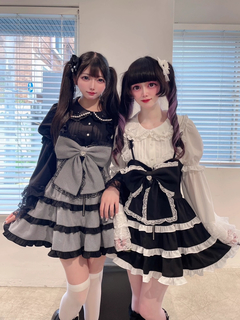 BIGリボン配色ティアードジャンスカ