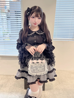 BIGリボン配色ティアードジャンスカ