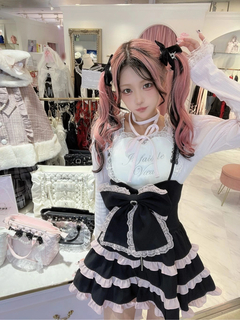 BIGリボン配色ティアードジャンスカ