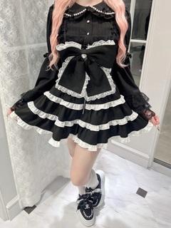 BIGリボン配色ティアードジャンスカ