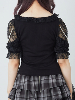 肩フリルテレコTOPS