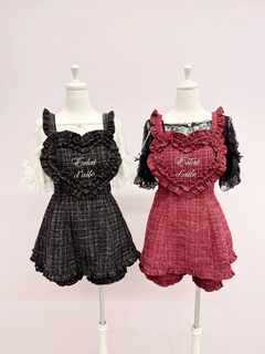 肩フリルテレコTOPS