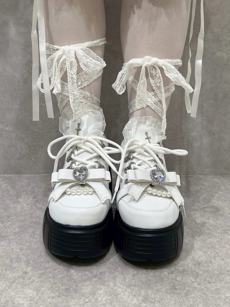 ハートクロススニーカー - Ank Rouge(アンクルージュ)のスニーカー