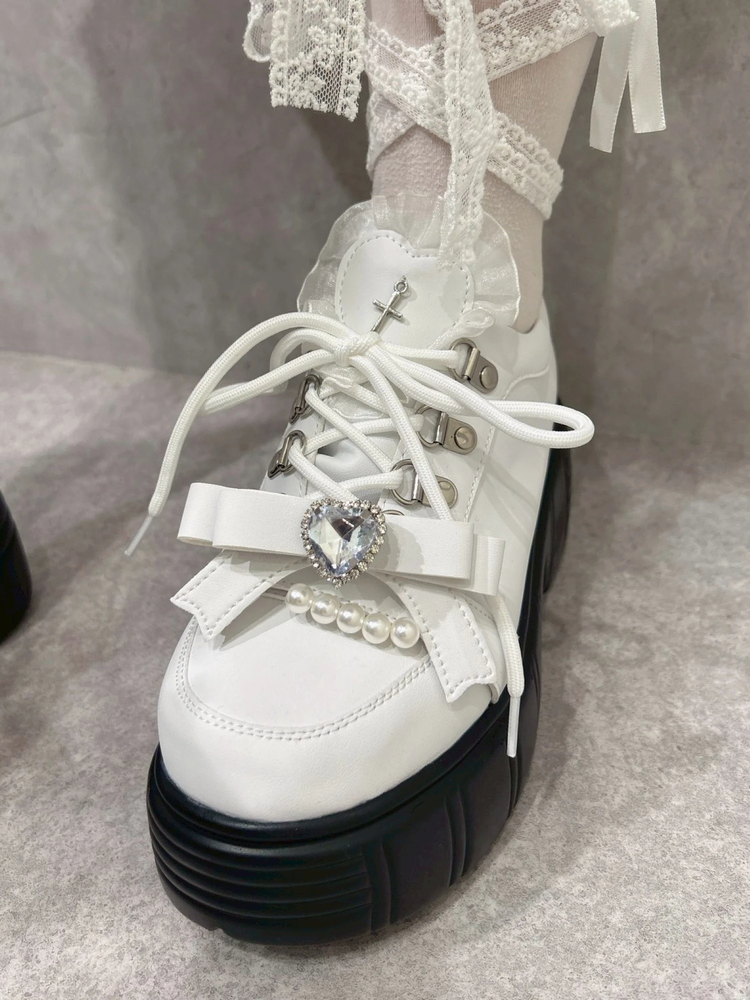 ハートクロススニーカー - Ank Rouge(アンクルージュ)のスニーカー