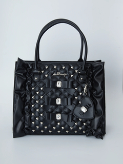 ビジューキルティング合皮A4トートBAG