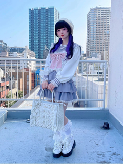 ビジューキルティング合皮A4トートBAG