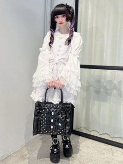 ビジューキルティング合皮A4トートBAG