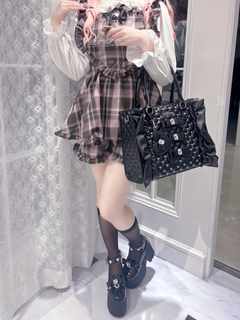 ビジューキルティング合皮A4トートBAG