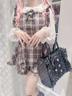 ビジューキルティング合皮A4トートBAG