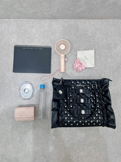 ビジューキルティング合皮A4トートBAG