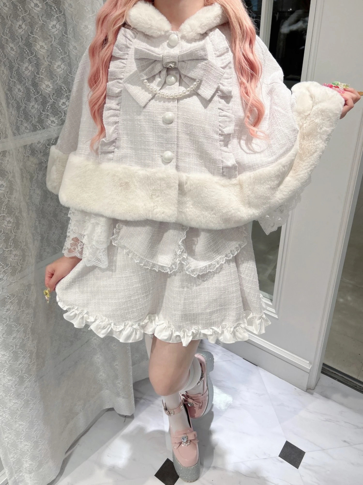 ネコちゃんキラキラツイードポンチョ - Ank Rouge(アンクルージュ)の