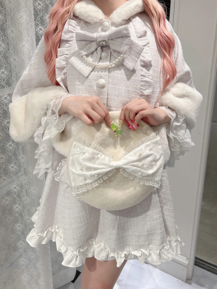 Ank Rouge アンクルージュ くまちゃんキラキラツイードポンチョ くまちゃんキラキラツイードポンチョ - Ank Rouge(アン