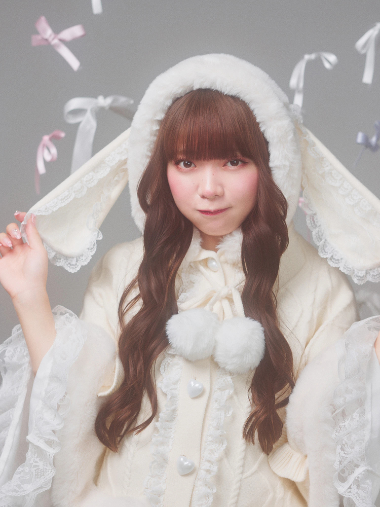 うさちゃんニットポンチョ - Ank Rouge(アンクルージュ)の