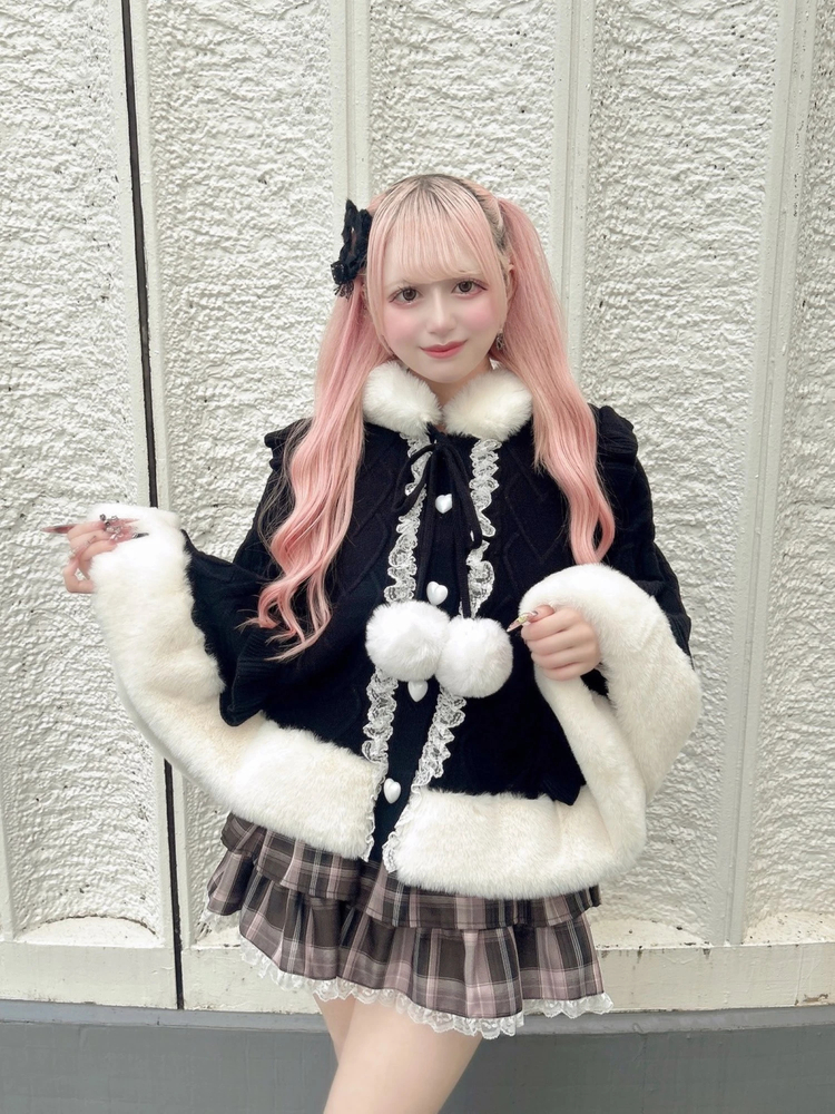 Ank Rouge うさちゃんニットポンチョ ピンク Ank Rouge うさちゃんニットポンチョ ピンク - メルカリ