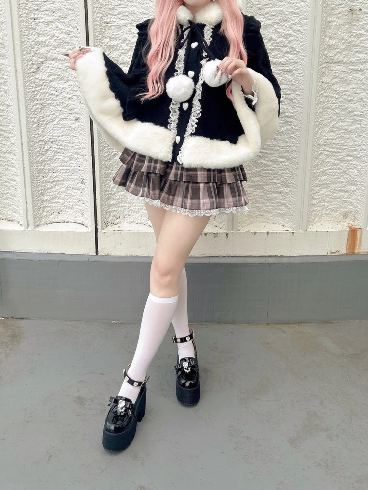 アンクルージュ うさちゃんニットポンチョ ピンク M うさちゃんニットポンチョ - Ank Rouge(アンクルージュ)の