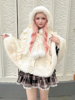 うさちゃんニットポンチョ
