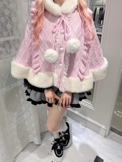 うさちゃんニットポンチョ