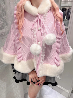 うさちゃんニットポンチョ