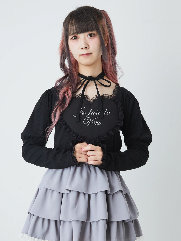 ハートのテレコTOPS - Ank Rouge(アンクルージュ)のTシャツ