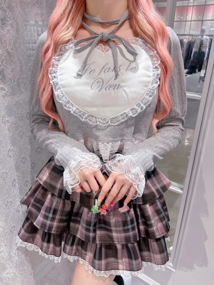 ハートのテレコTOPS - Ank Rouge(アンクルージュ)のTシャツ