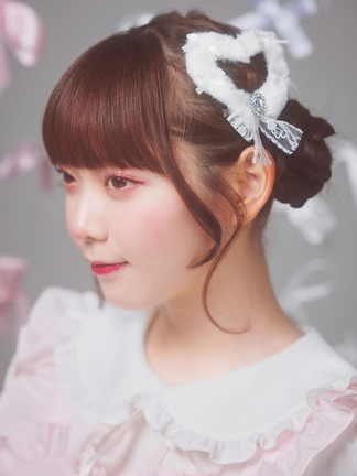ファーのハートピン - Ank Rouge(アンクルージュ)のヘッドアクセ