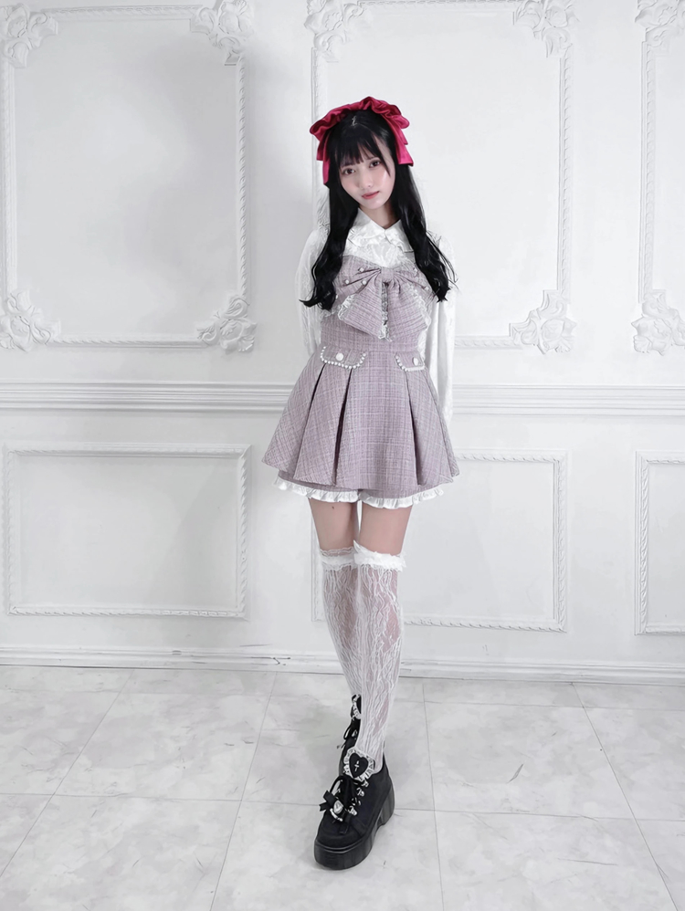 お姫様に】おリボンキラキラツイードセットアップ - Ank Rouge