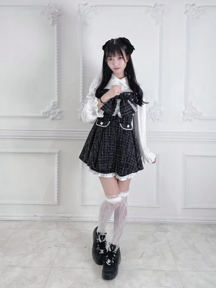 お姫様に】おリボンキラキラツイードセットアップ - Ank Rouge(アン