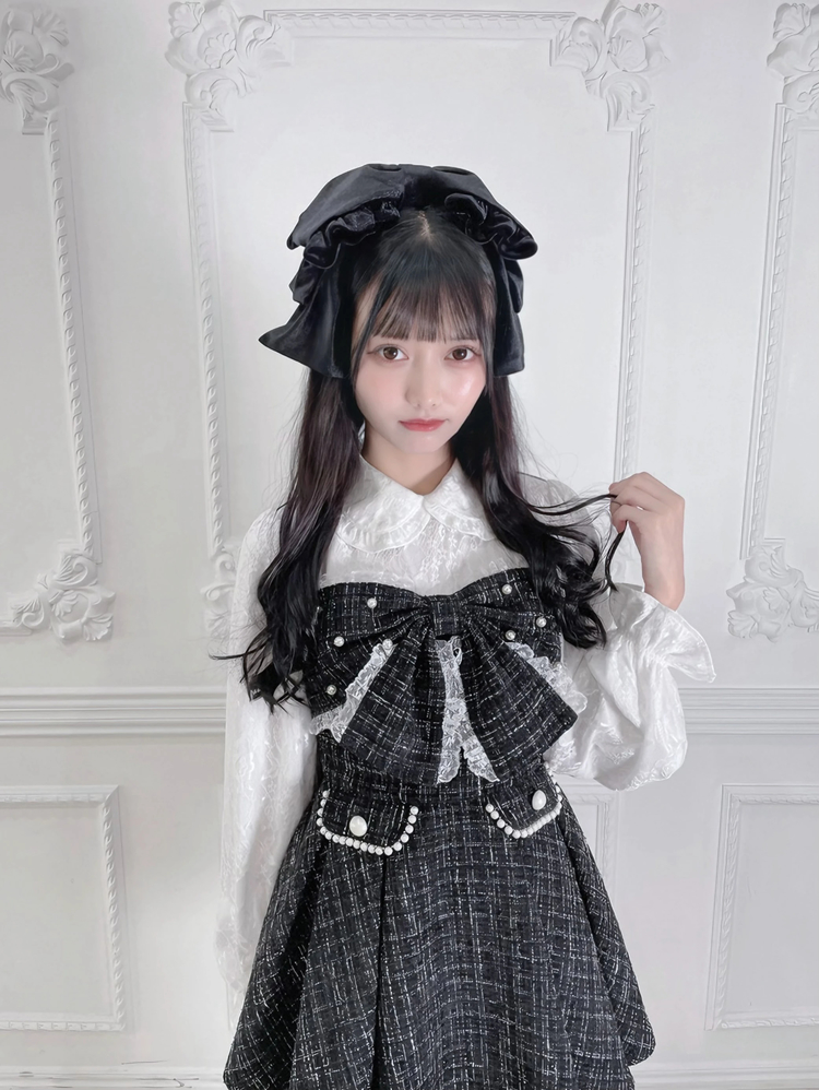 お姫様に】おリボンキラキラツイードセットアップ - Ank Rouge