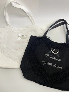 レースハートのトートBAG