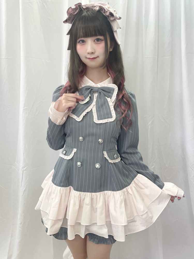 お嬢様ストライプセットアップ - Ank Rouge(アンクルージュ)の