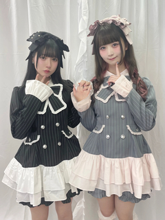 お嬢様ストライプセットアップ