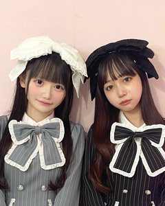 大きなレースリボンのヘッドドレス