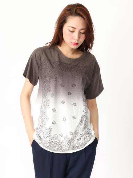 ペイズリーグラデTシャツ