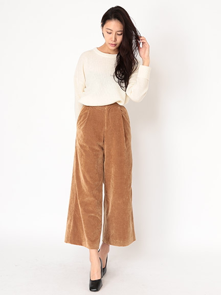 コーデュロイワイドパンツ