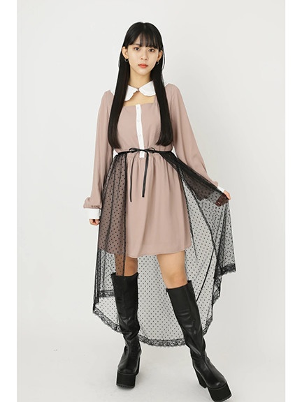 チュールドッキング丸衿ワンピース - Jamie エーエヌケー(ジェイミー  