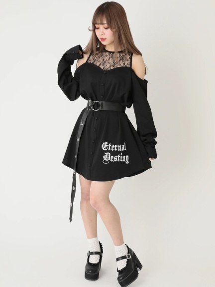 ベルト付き肩あきワンピース Jamie エーエヌケー ジェイミーエーエヌケー のワンピース ファッション通販 Ailand アイランド